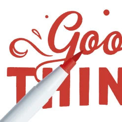 Newpen Marcador Ginza Pro Brush Pen Vermelho Escarlate