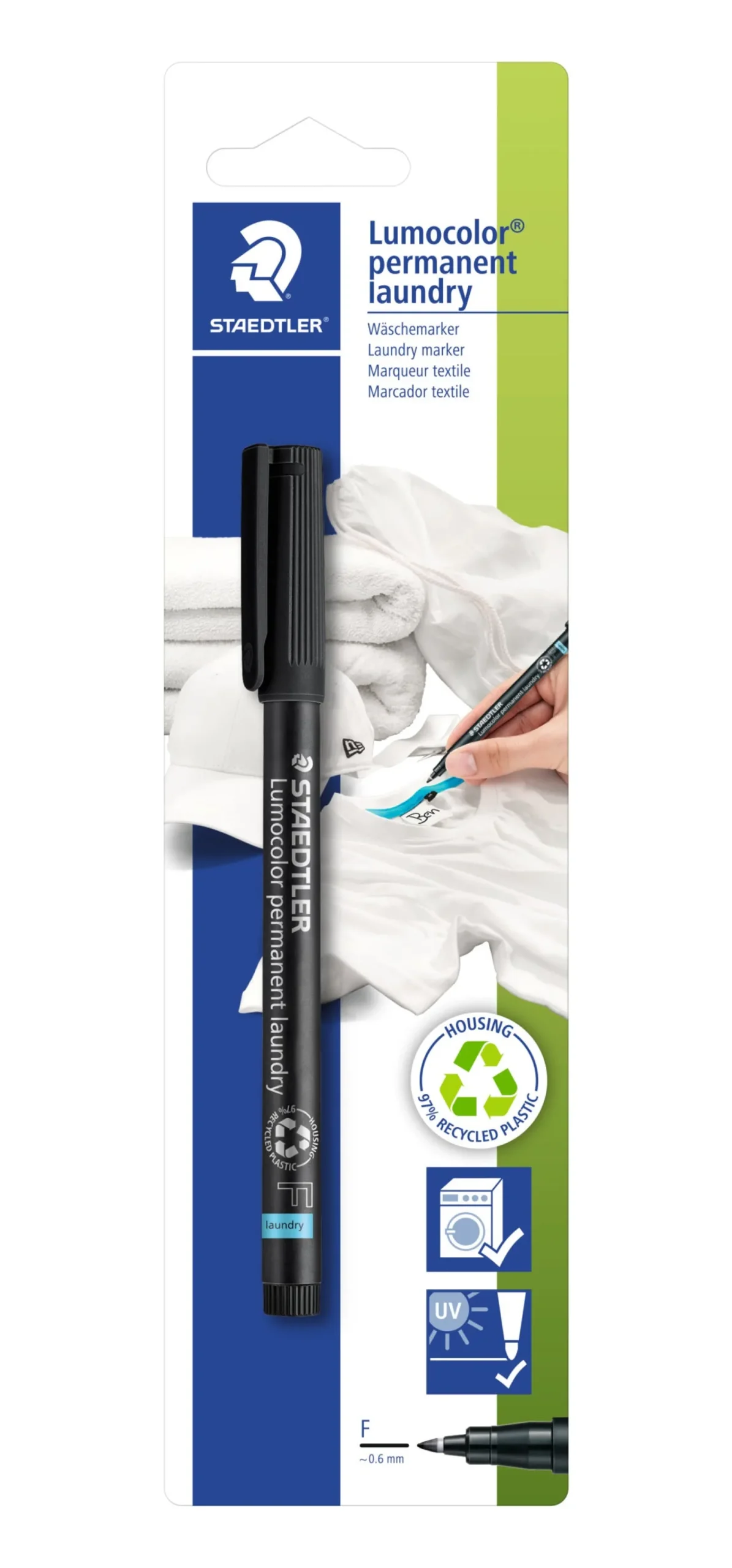 New Staedtler Marcador Permanente de Tinta Preta