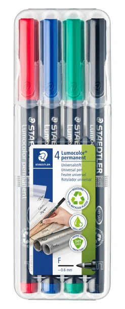 Clearance Staedtler Marcador Permanente Fino com 4 Cores