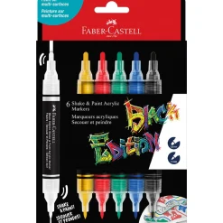 Clearance Faber Castell Marcadores Colorir Acrílicos Black Edition 6 Unidades