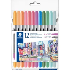 Staedtler Marcadores Colorir Duplo Pastel 12 Unidades