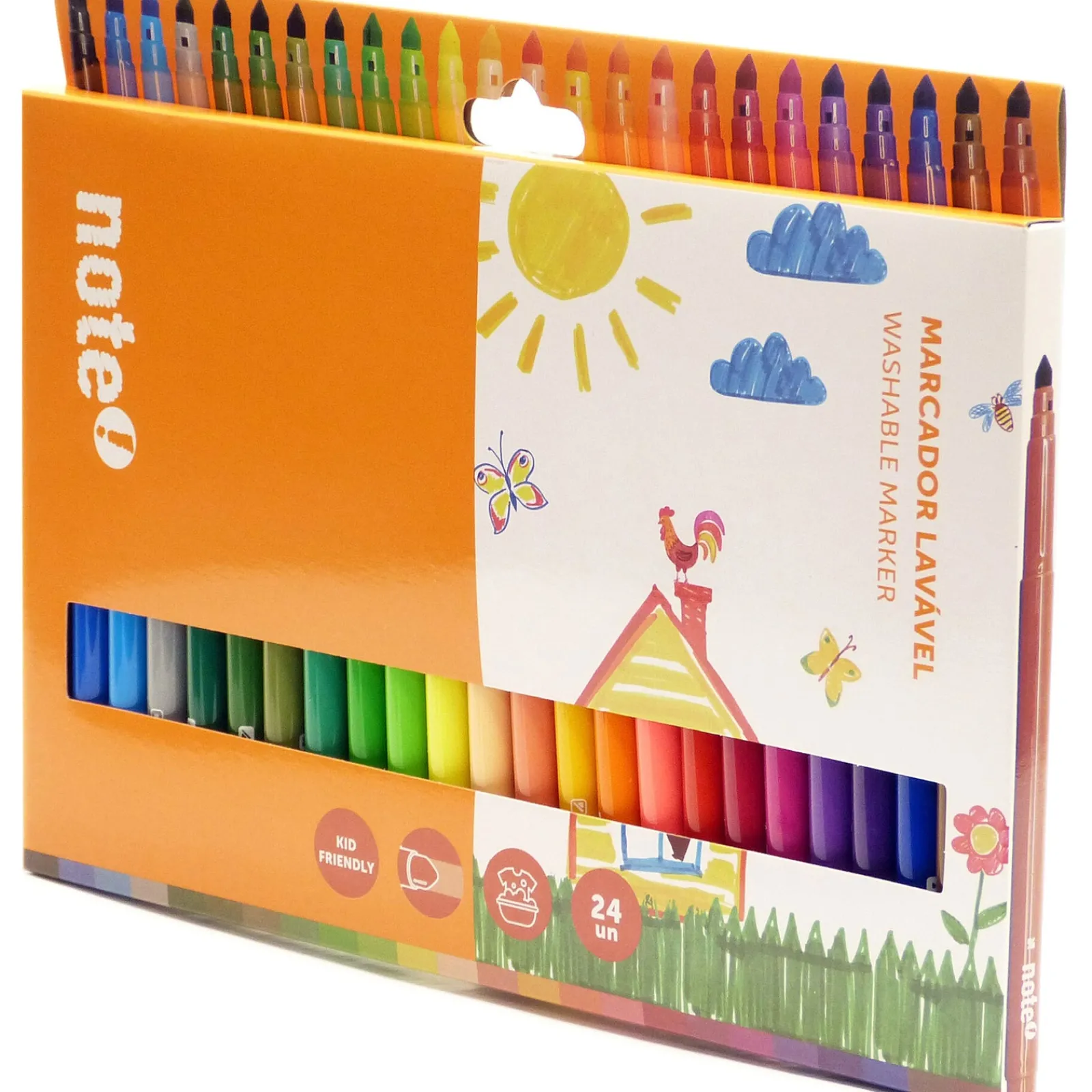 Clearance Note! Marcadores Colorir Lavaveis 24 Unidades