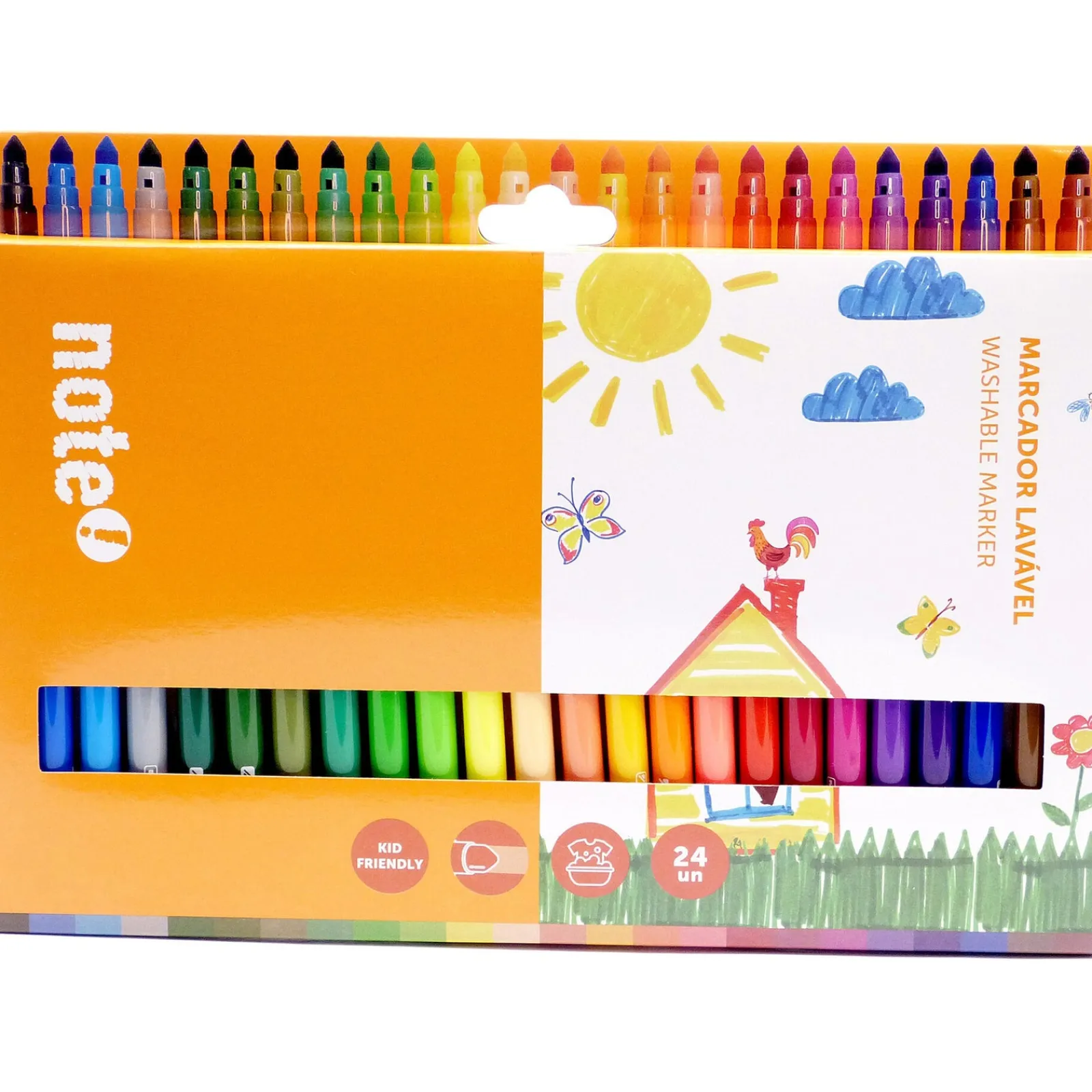 Clearance Note! Marcadores Colorir Lavaveis 24 Unidades