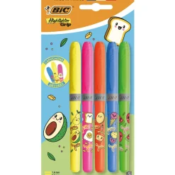 Outlet Bic Marcadores Fluor Grip Neon Kawaii 5 Unidades