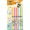 Bic Marcadores Fluor Grip Pastel Kawaii 5 Unidades