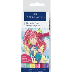 Faber Castell Marcadores Pitt Artist Manga Shojo 6 unidades