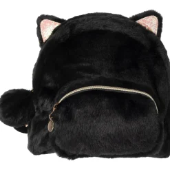 Outras Marcas Mini Mochila Peluche Preto