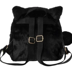 Outras Marcas Mini Mochila Peluche Preto