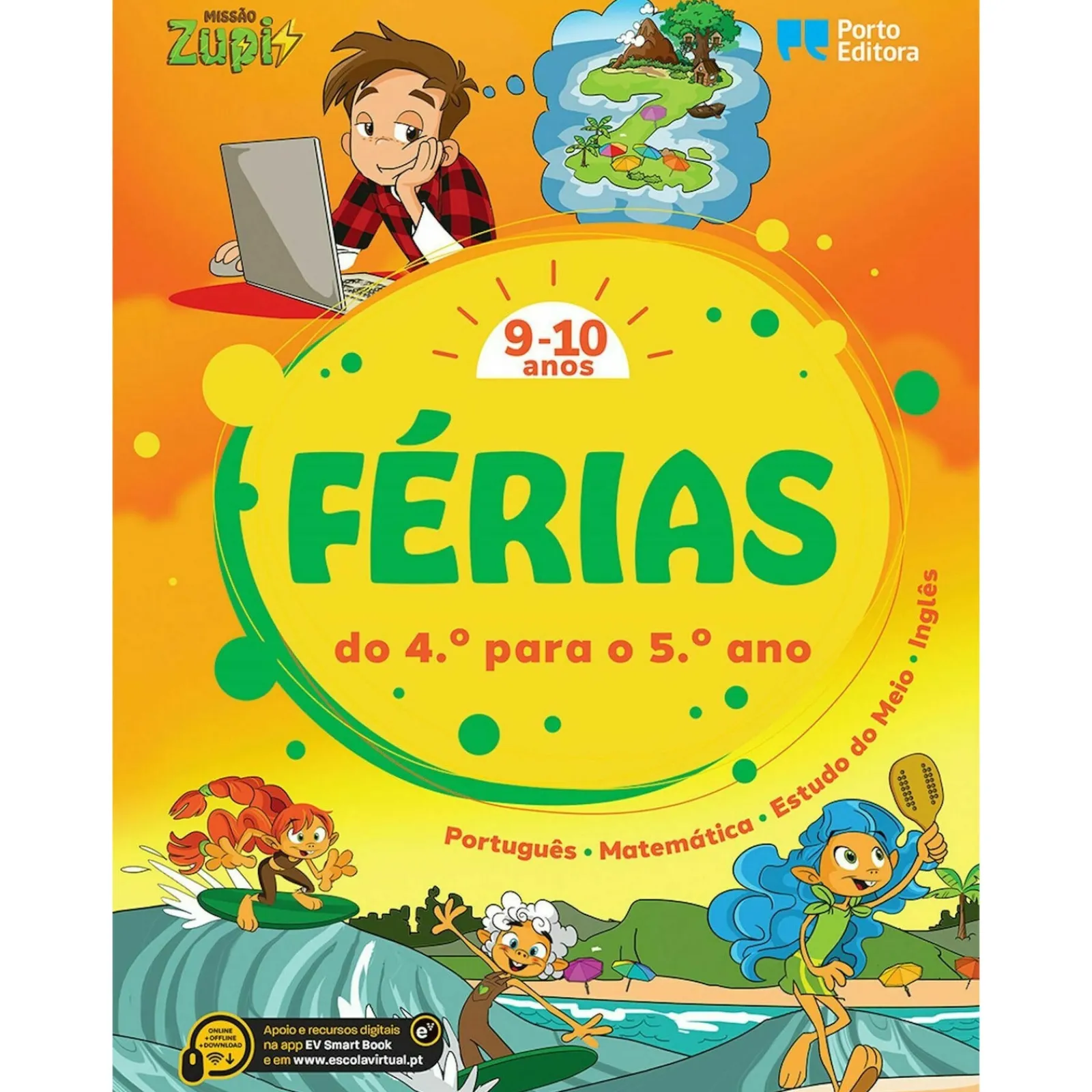 Note! Online Missão Zupi Férias - 9-10 Anos - Português, Matemática, Estudo do Meio e Inglês (do 4.º para o 5.º Ano)