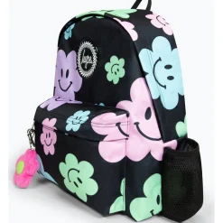 Hype Mochila Badge Black Happy Flowers