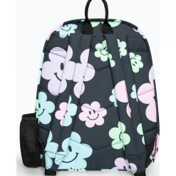 Hype Mochila Badge Black Happy Flowers