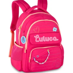 Outlet Luluca Mochila Logo Rosa