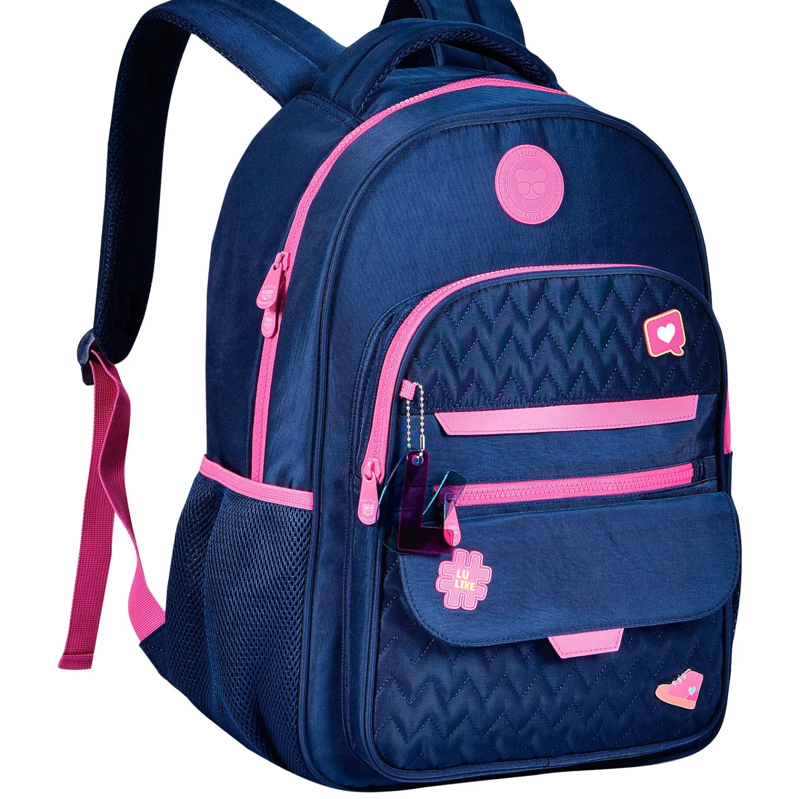 Luluca Mochila Patches Azul