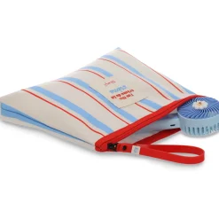 Outlet Mr Wonderfull Nécessaire Riscas Azul Vermelho Bege