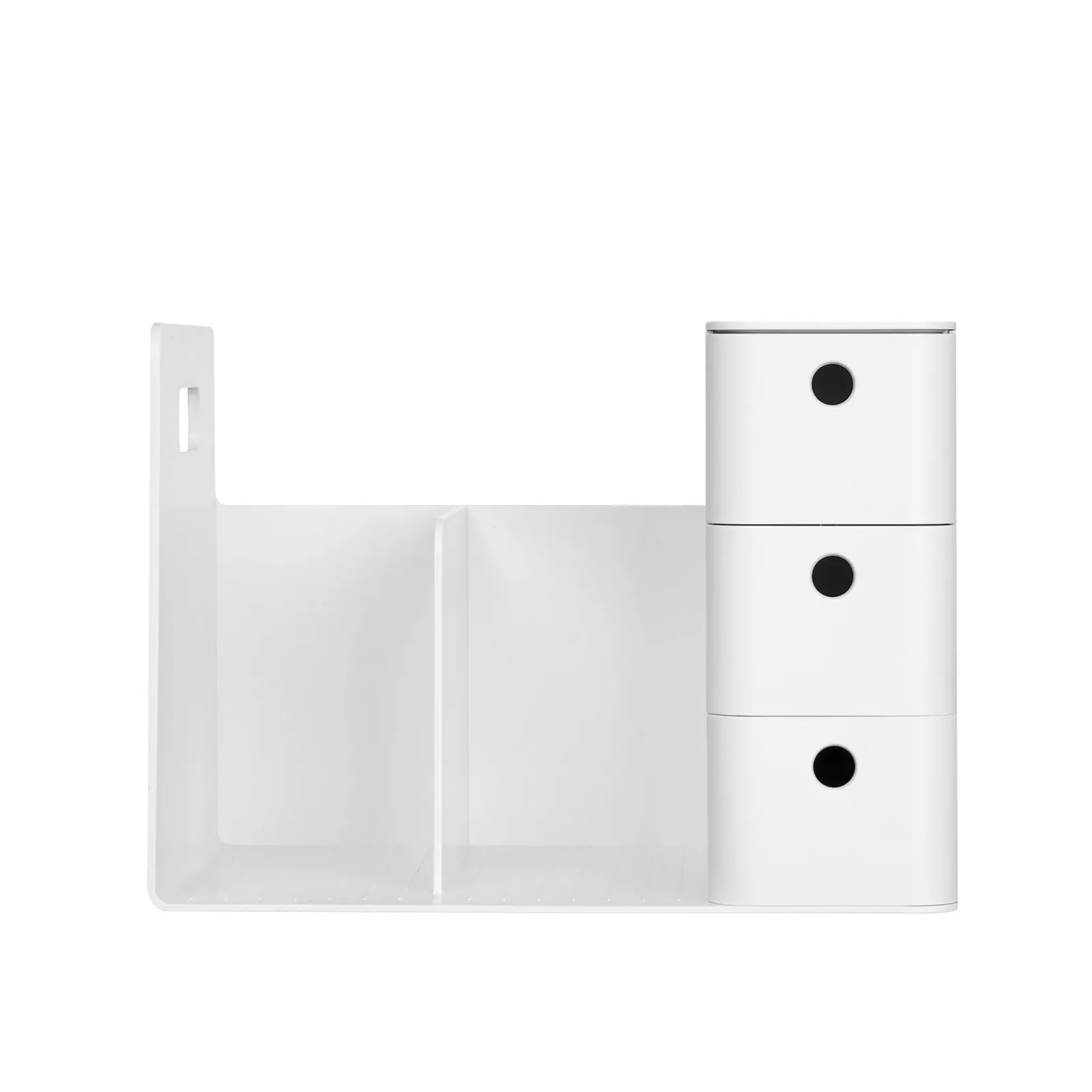 Litem Organizador Secretária Combo Branco/Cinza