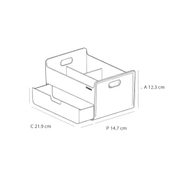 Litem Organizador Secretária Combo Desk Azul Sysmax