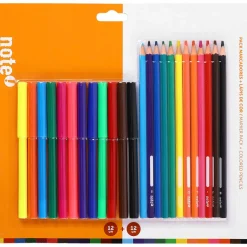 Sale Note! Pack 12 Marcadores + 12 Lápis Cor