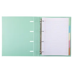 Discount Note! Pasta A4 Lombada Estreita com Elástico 100 Folhas e 5 Separadores Pastel (artigo sortido)