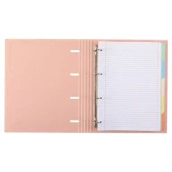 Discount Note! Pasta A4 Lombada Estreita com Elástico 100 Folhas e 5 Separadores Pastel (artigo sortido)