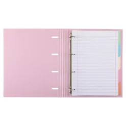 Discount Note! Pasta A4 Lombada Estreita com Elástico 100 Folhas e 5 Separadores Pastel (artigo sortido)