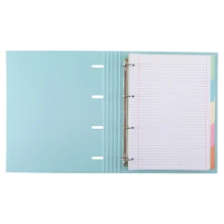 Discount Note! Pasta A4 Lombada Estreita com Elástico 100 Folhas e 5 Separadores Pastel (artigo sortido)