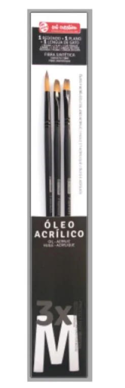 Talens Pincéis M Óleo/Acrílico 3 unidades