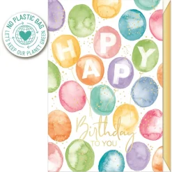 Outlet Artebene Postal - Happy Birthday Balões