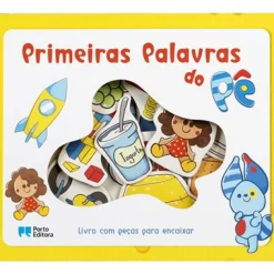 Porto Editora Primeiras Palavras do Pê de Cláudia Dias - Livro com Peças para Encaixar