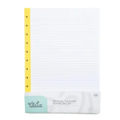 Clearance Talia Recarga para Caderno Smart A4 Pautado 50 Folhas Banda Cor
