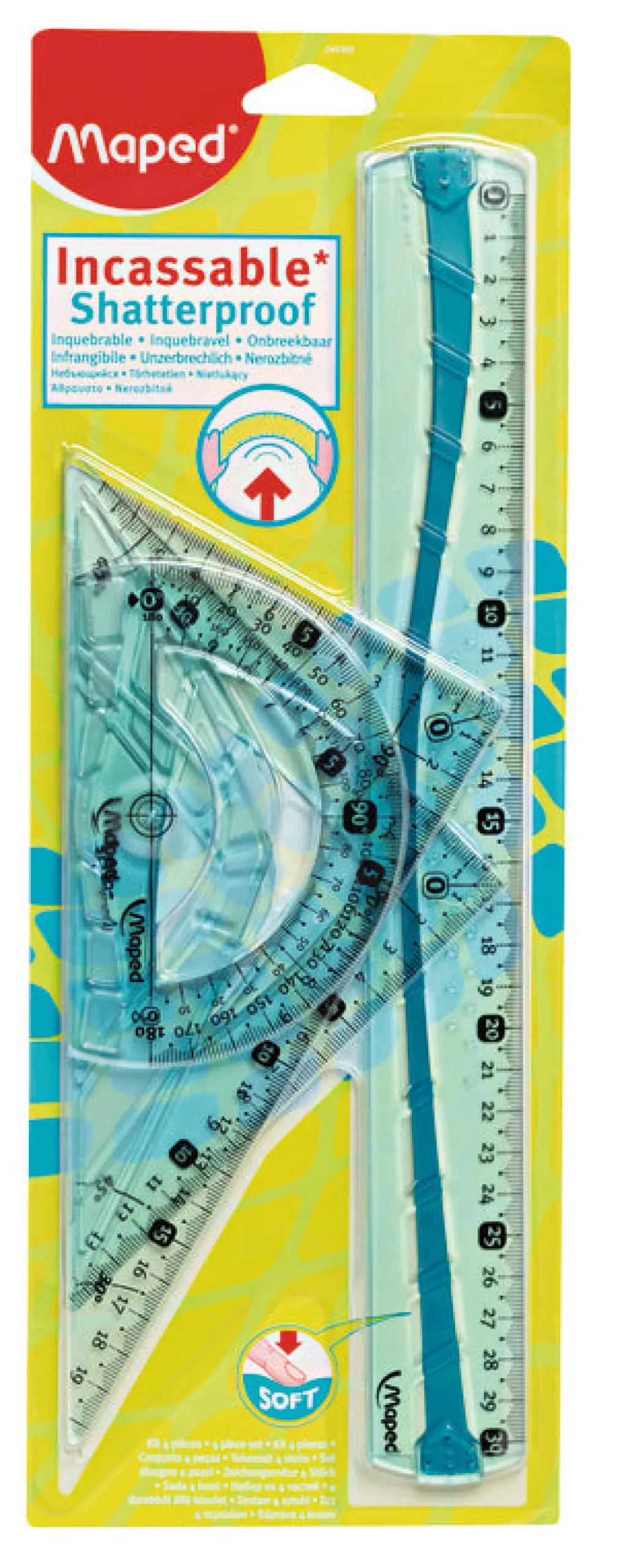 Maped Régua, Esquadro e Transferidor Flexível (artigo sortido)