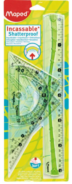 Maped Régua, Esquadro e Transferidor Flexível (artigo sortido)