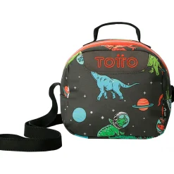 New Totto Saco Lanche Dino Preto