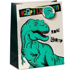 Hot Puckator Saco Presente Grande - Dinossauro