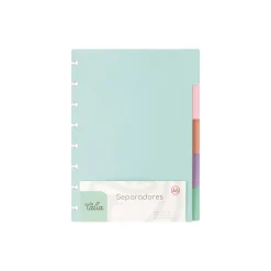 Clearance Talia Separadores A5 para Caderno Smart com 5 Divisórias Pastel