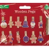 Outlet Gem Xmas Molas De Madeira 12 Pack